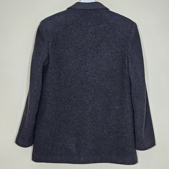 Linea Donna Blazer Womens M Gray Single Breasted LS Buttons Monochrome Wool VTG - Picture 2 of 14